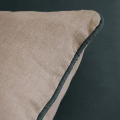 Coussin lin passepoil Carly