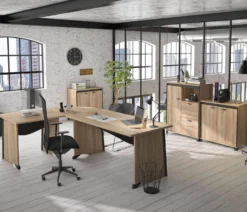 C.PRO PAR CAMIF Bureau complet Gregory retour 80 cm