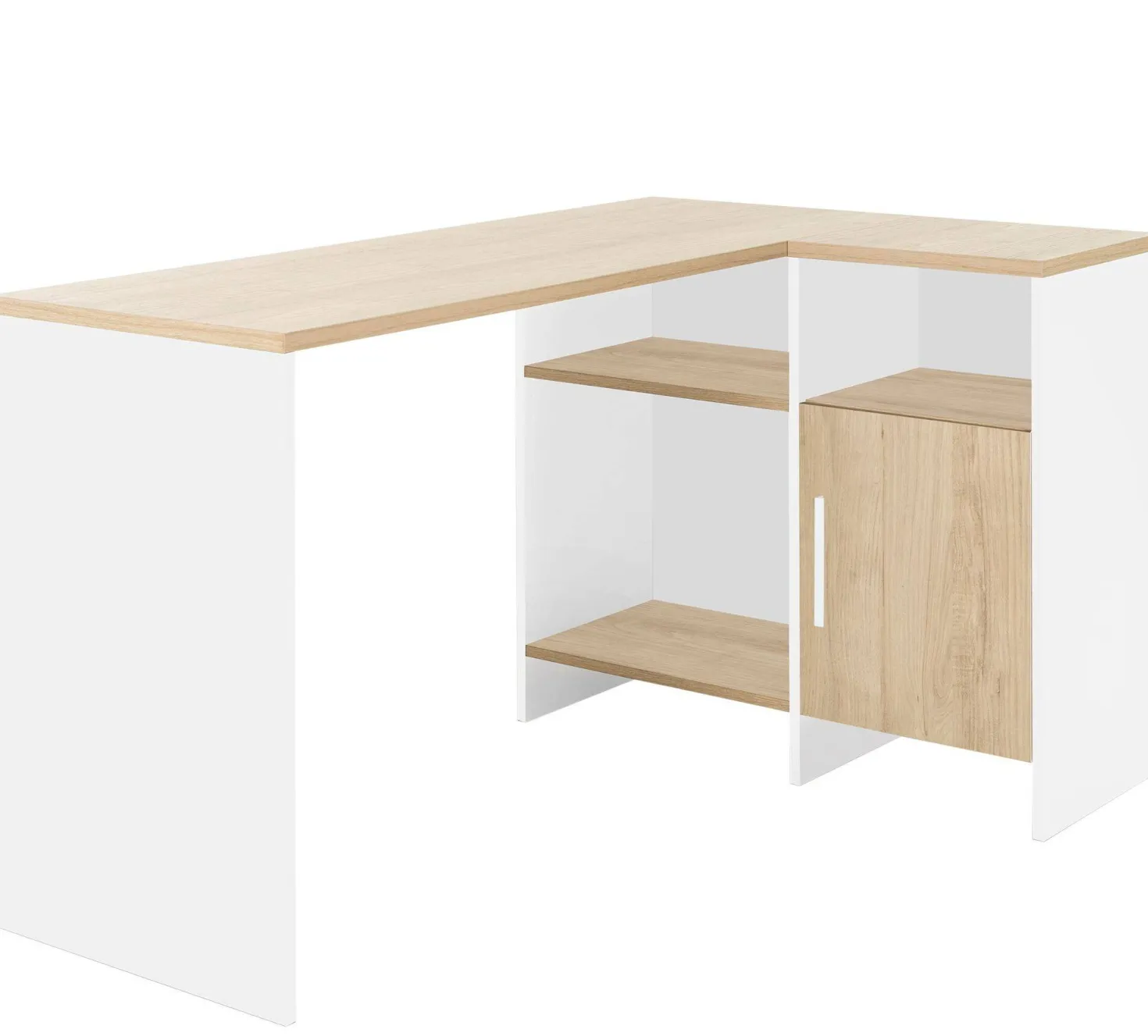 C.PRO PAR CAMIF Bureau d'angle Garry Blanc