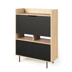 C.PRO PAR CAMIF Bureau secrétaire bois 3 portes Terry