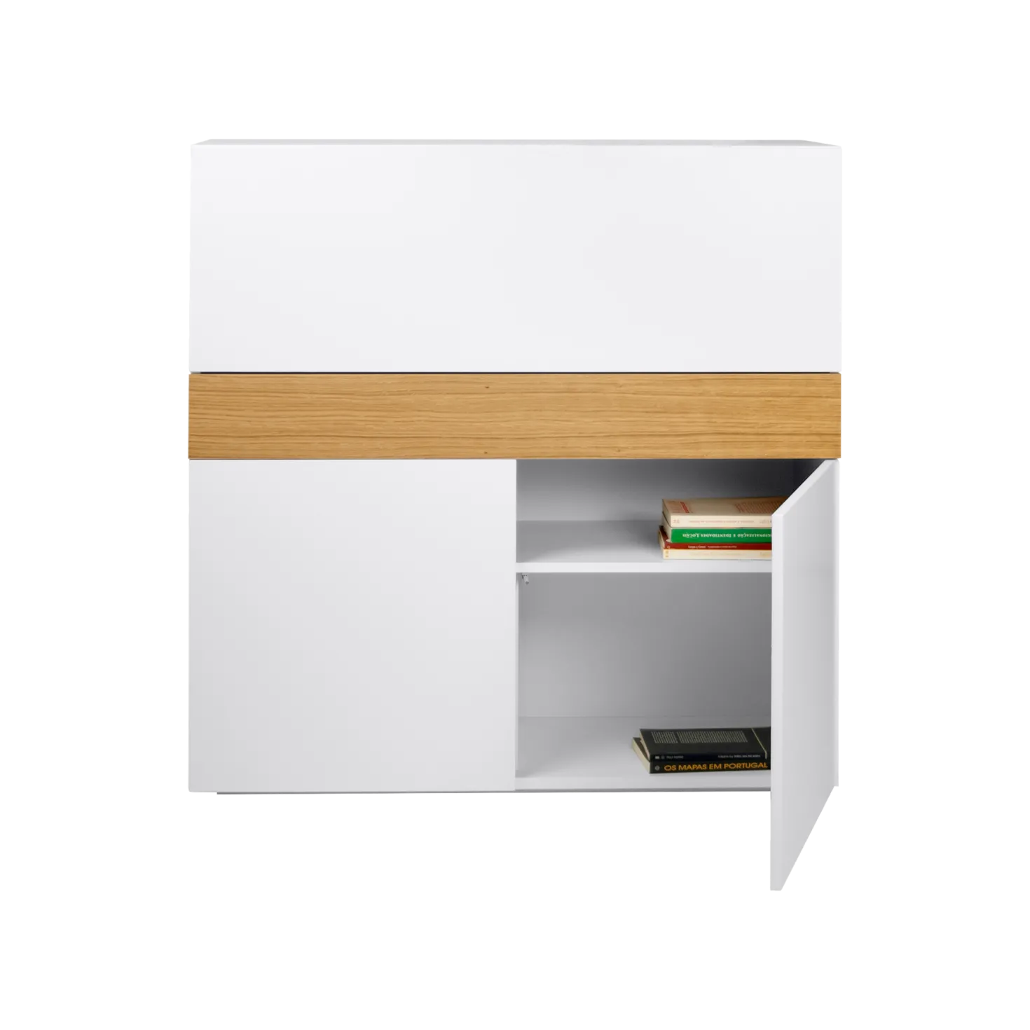 C.PRO PAR CAMIF Bureau secrétaire bois 1 tiroir 3 portes Tim