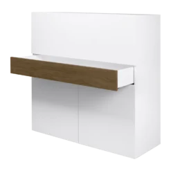 C.PRO PAR CAMIF Bureau secrétaire bois 1 tiroir 3 portes Tim