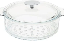 CRISTEL Cuit-vapeur en verre + couvercle - 20 cm