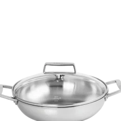 CRISTEL Sauteuse inox 5-ply 2 anses avec couvercle en verre CASTEL PRO