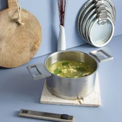 CRISTEL Set 3 casseroles Strate Amovible 16/18 /20 cm avec poignée inox