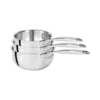 CRISTEL Set de 3 casseroles inox CASTEL PRO 16/18/20 cm
