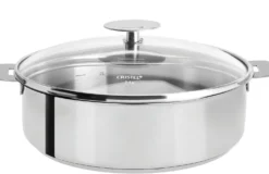CRISTEL Set sauteuse 24 cm avec couvercle et poignée noire Mutine Amovible