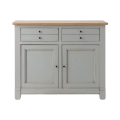 Desserte bois massif 2 portes 2 tiroirs 115 cm Embellie