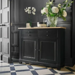 Desserte bois massif 2 portes 2 tiroirs 115 cm Embellie