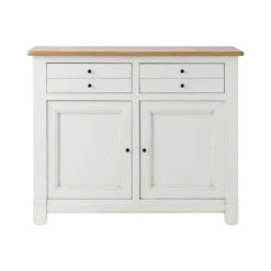 Desserte bois massif 2 portes 2 tiroirs 115 cm Embellie