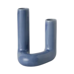 Double soliflore céramique bleu 26 cm Shilo
