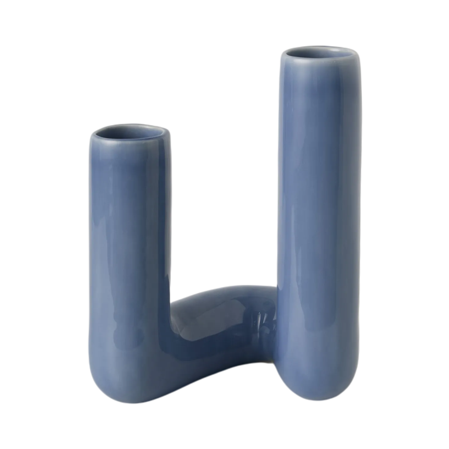 Double soliflore céramique bleu 26 cm Shilo