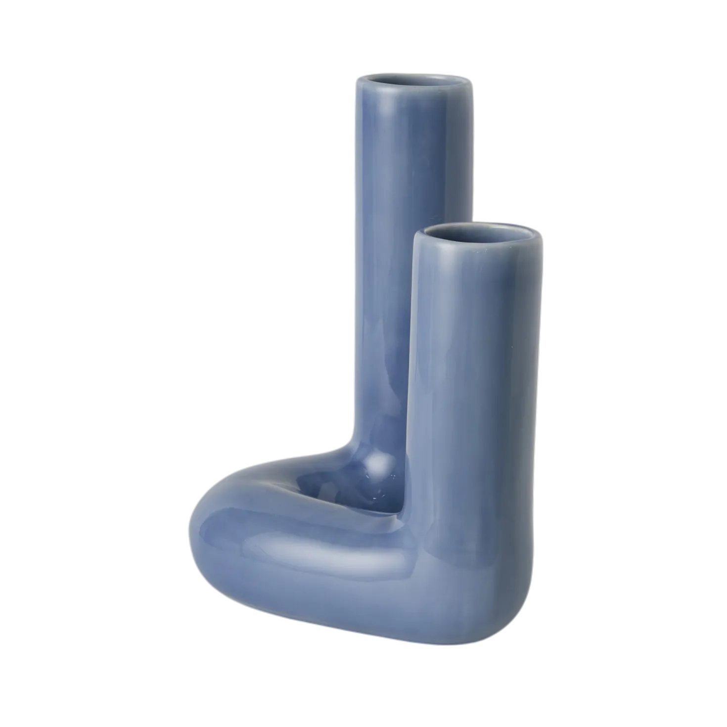 Double soliflore céramique bleu 26 cm Shilo