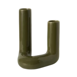 Double soliflore céramique kaki 27 cm Shilo