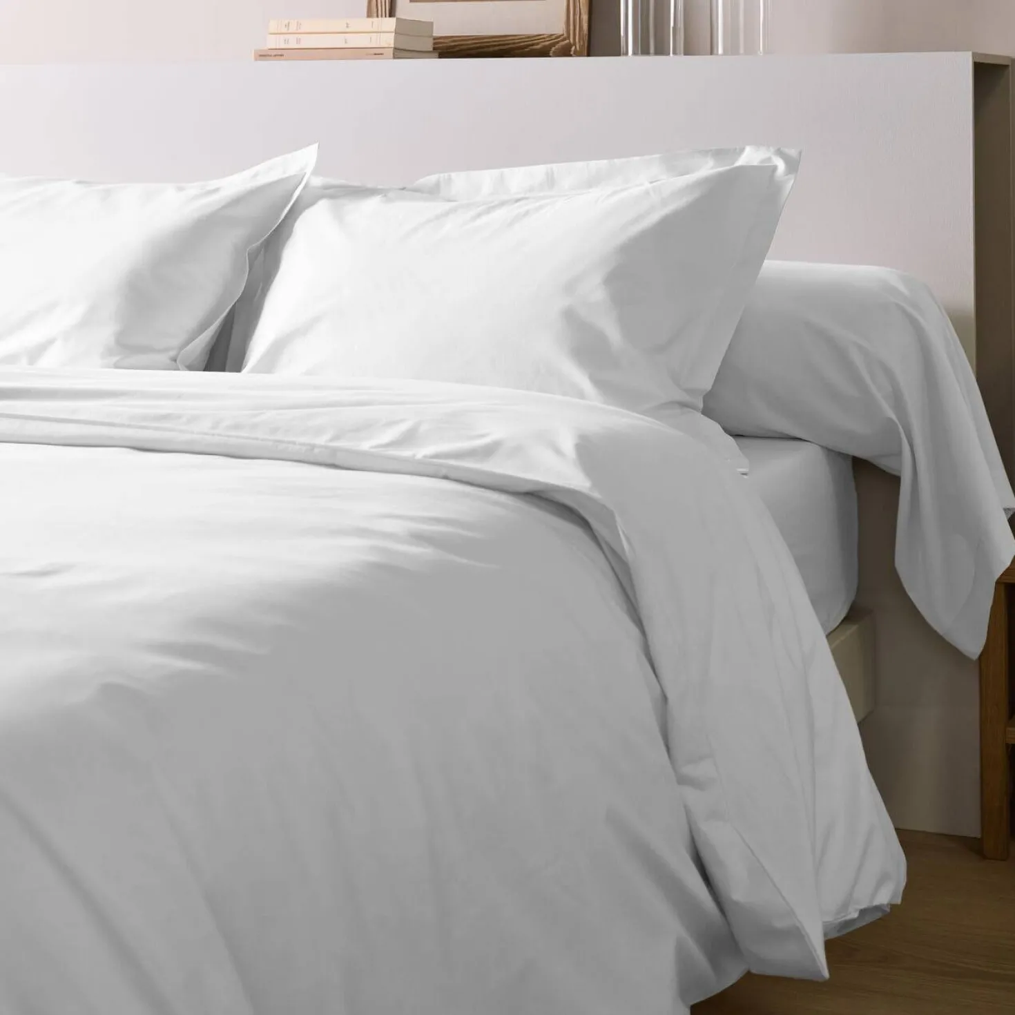 Drap housse grand bonnet 40cm percale bio Elise