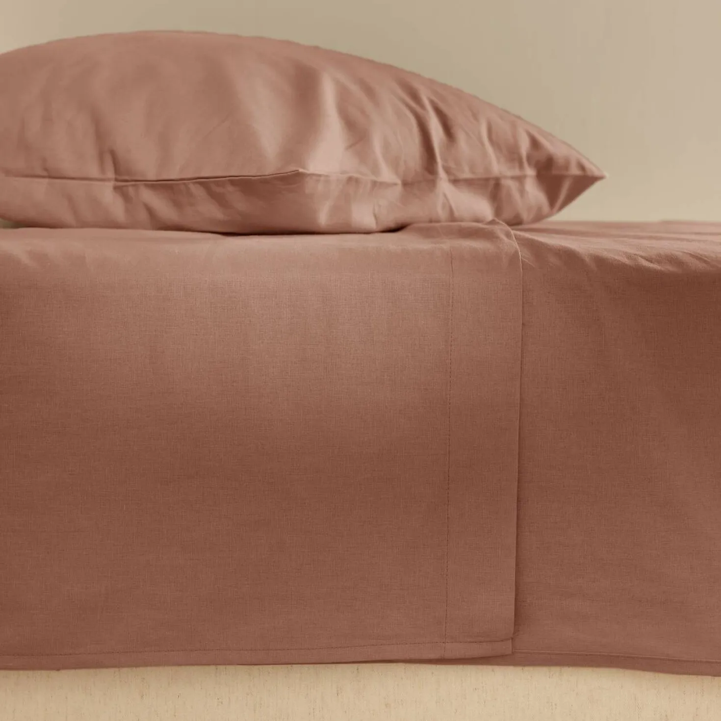 Drap plat coton lin Valentine