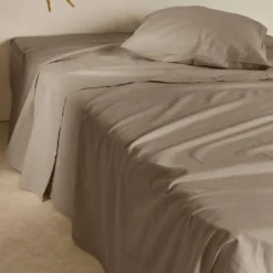 Drap plat coton lin Valentine