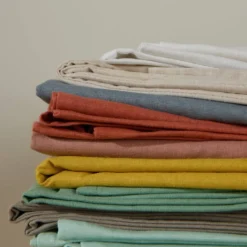 Drap plat coton lin Valentine