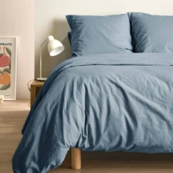 Drap plat coton lin Valentine