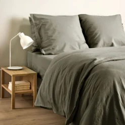 Drap plat coton lin Valentine