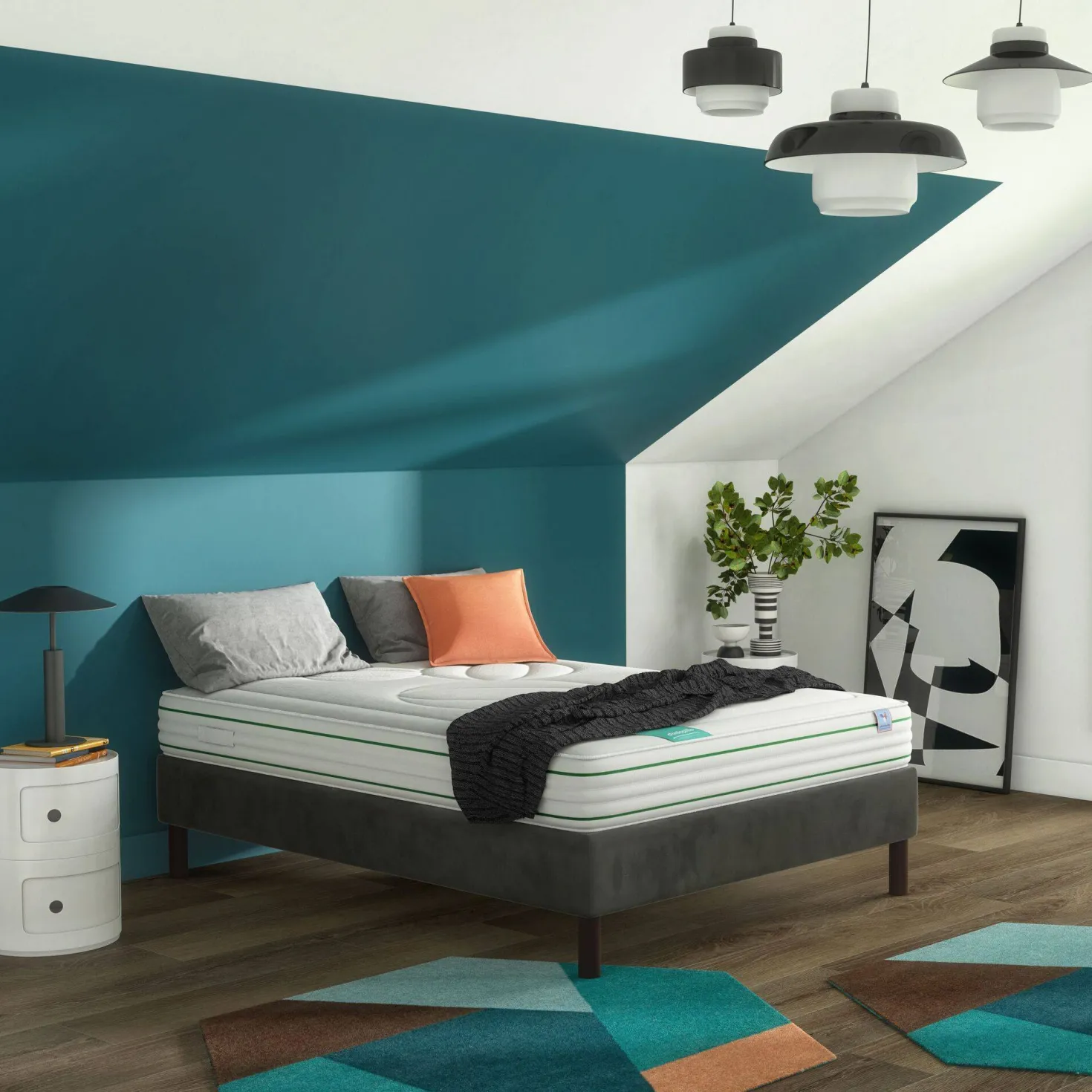 DUNLOPILLO Matelas latex d'origine naturelle 22 cm Hévéane