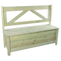 EKJU Banc Coffre en Bois Elmo