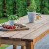 EKJU Table 200 x 78 cm avec Deux Bancs en Bois Eloise