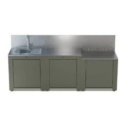 ENO Cuisine 3 modules avec évier, Classic Vert Sauge