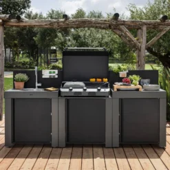 ENO Cuisine 3 modules avec évier, Classic Gris Cargo