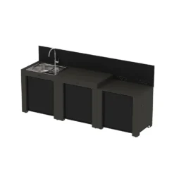 ENO Cuisine 3 modules avec évier, Classic Gris Cargo