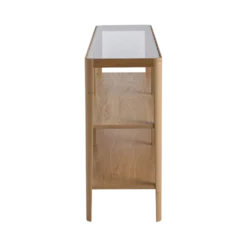 Etagère basse bois et verre Alice
