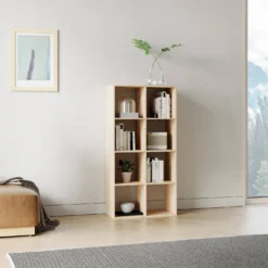 Etagère bois massif 8 cases Elio