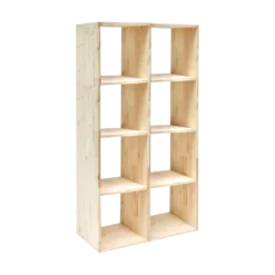 Etagère bois massif 8 cases Elio