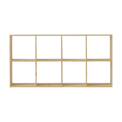Etagère bois massif 8 cases Elio