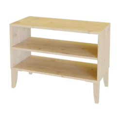 Etagère bois massif 2 cases horizontales Elio