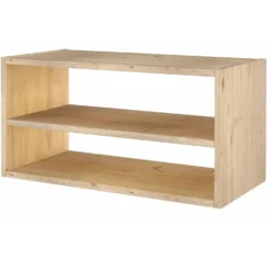Etagère bois massif 2 cases horizontales Elio
