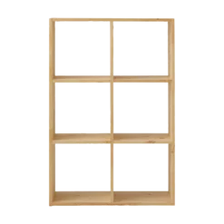Etagère bois massif 2x3 cases Elio