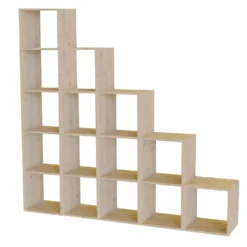 Etagère escalier bois massif grande version Elio