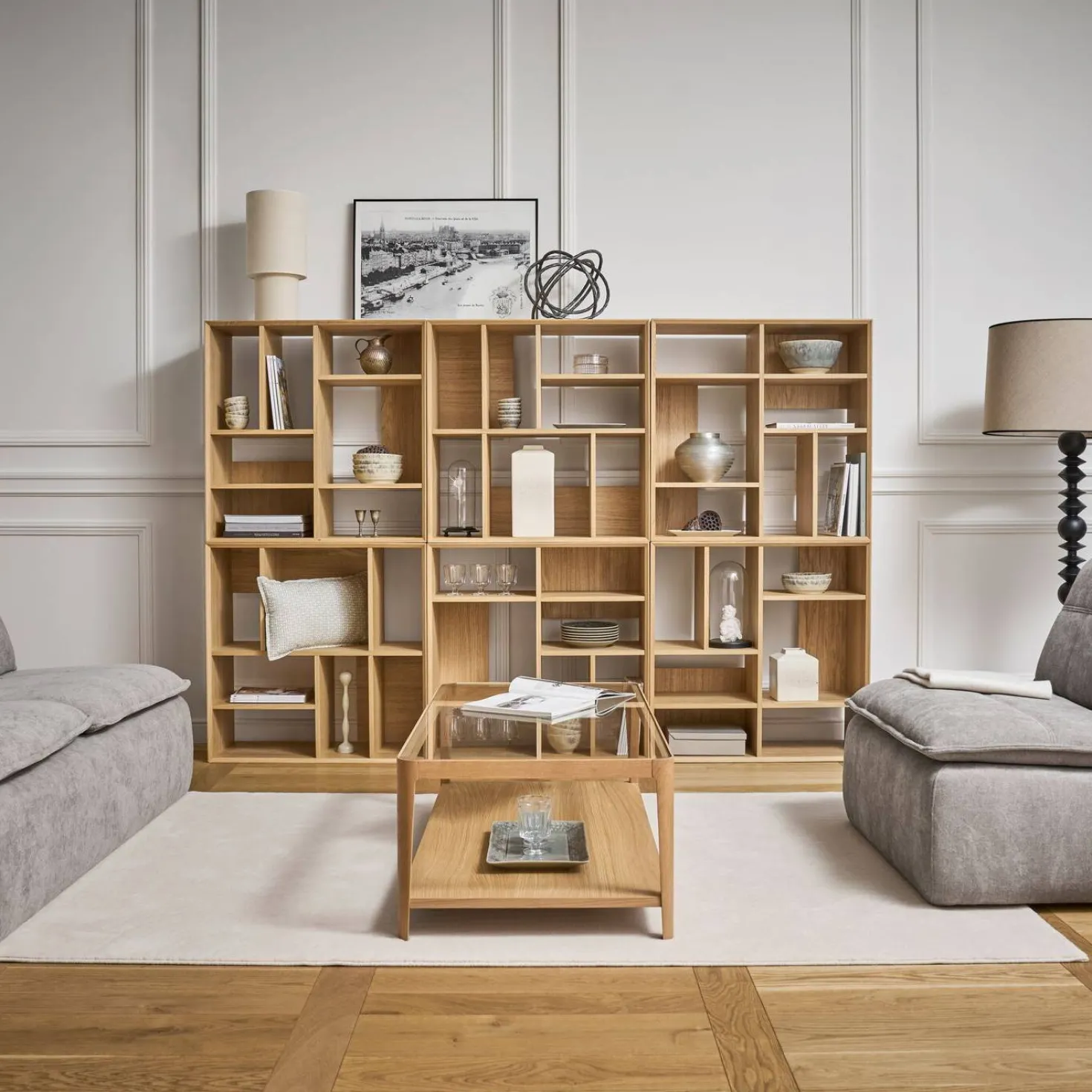 Etagère 6 modules bois Albane