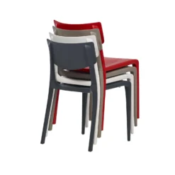 EZPELETA Lot de 2 Chaises Empilables Town