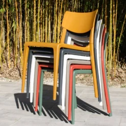 EZPELETA Lot de 2 Chaises Empilables Town