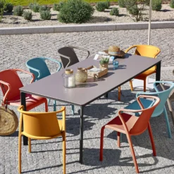 EZPELETA Lot de 2 Fauteuils Empilables Fado