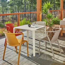 EZPELETA Lot de 2 Fauteuils Empilables Fado