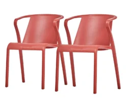 EZPELETA Lot de 2 Fauteuils Empilables Fado