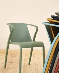 EZPELETA Lot de 2 Fauteuils Empilables Fado