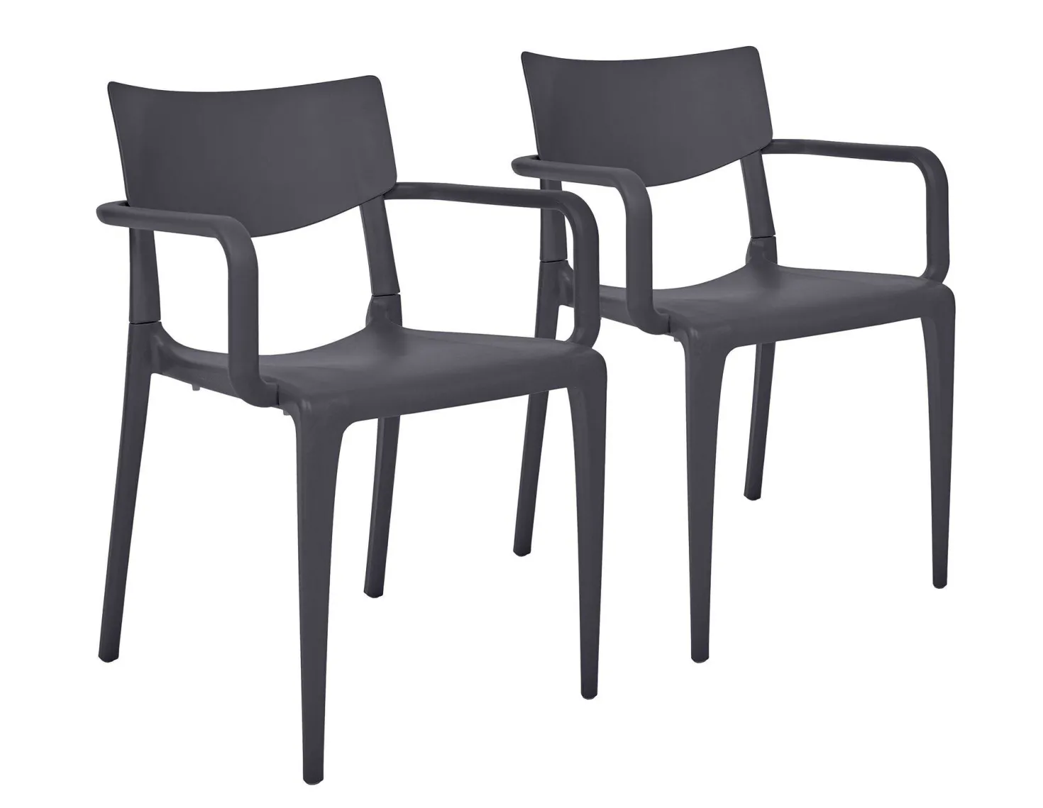 EZPELETA Lot de 2 Fauteuils Empilables Town