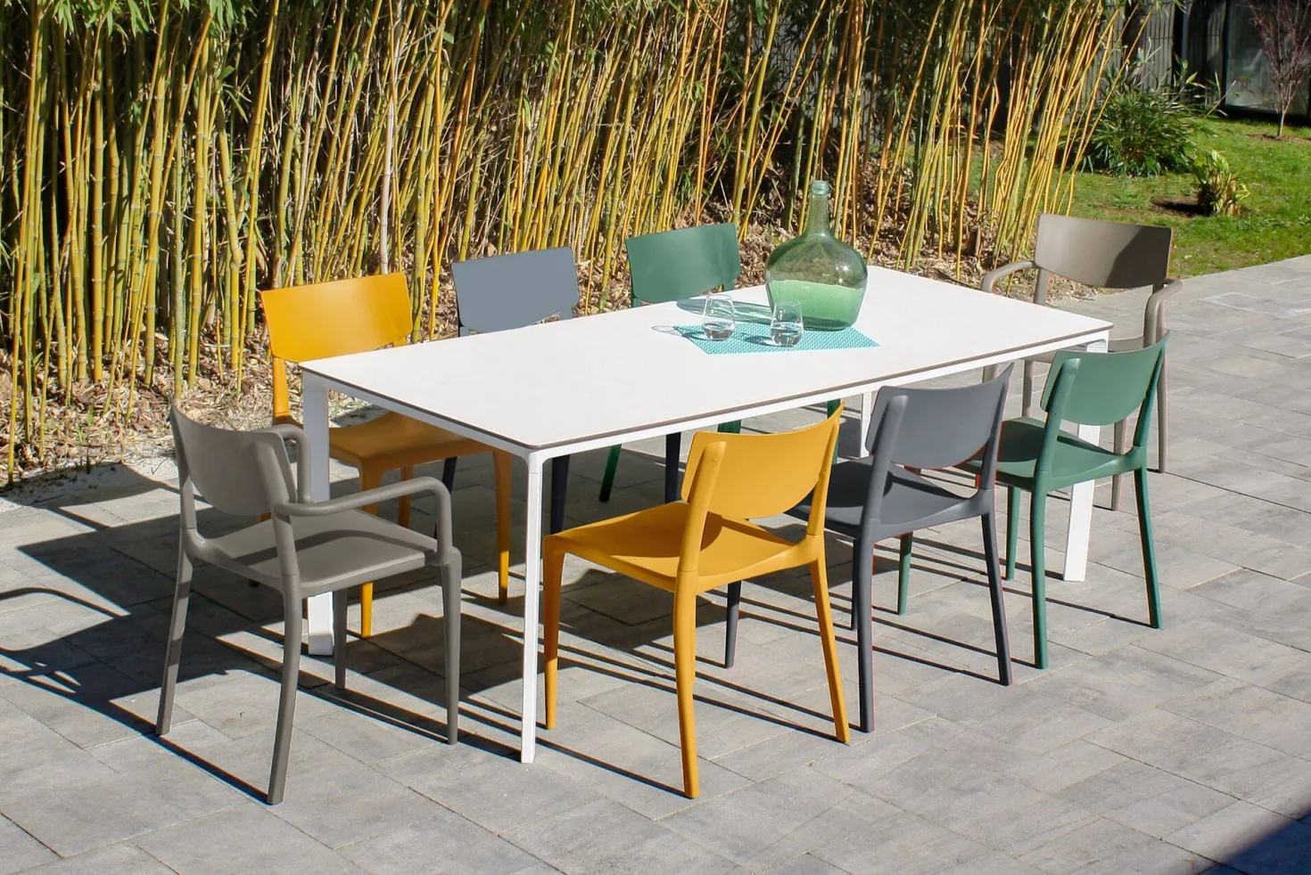 EZPELETA Lot de 2 Fauteuils Empilables Town