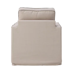 Fauteuil coton/lin déhoussable Margot