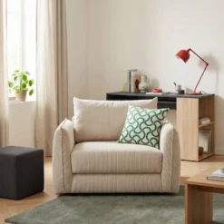 Fauteuil déplimousse velours côtelé Onyx