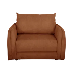 Fauteuil déplimousse velours côtelé Onyx
